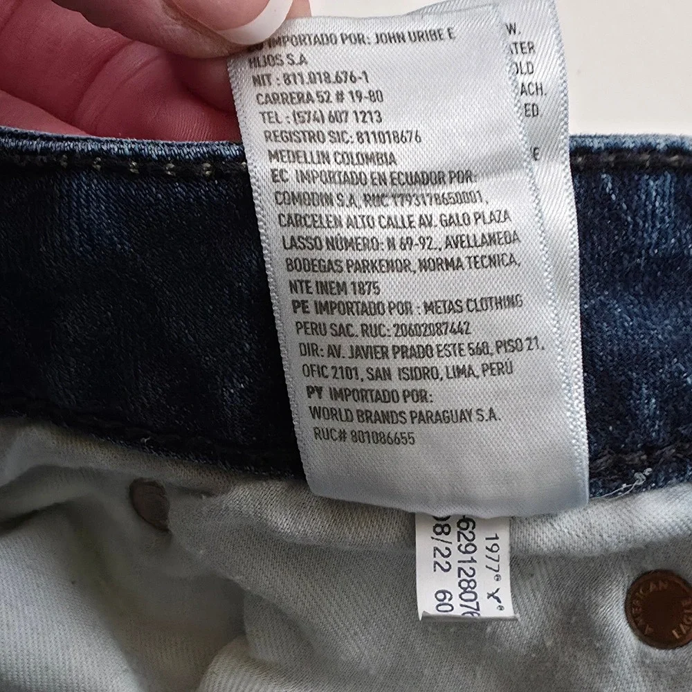 American Eagle Airflex+ Straight Jeans Mens 30x34‎ Blue Excellent